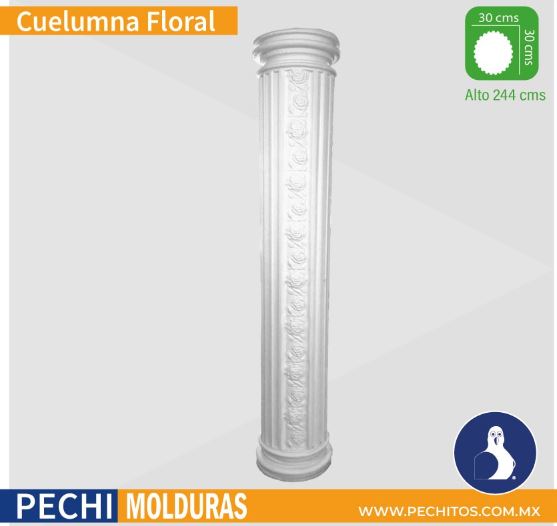 columna de unicel floral